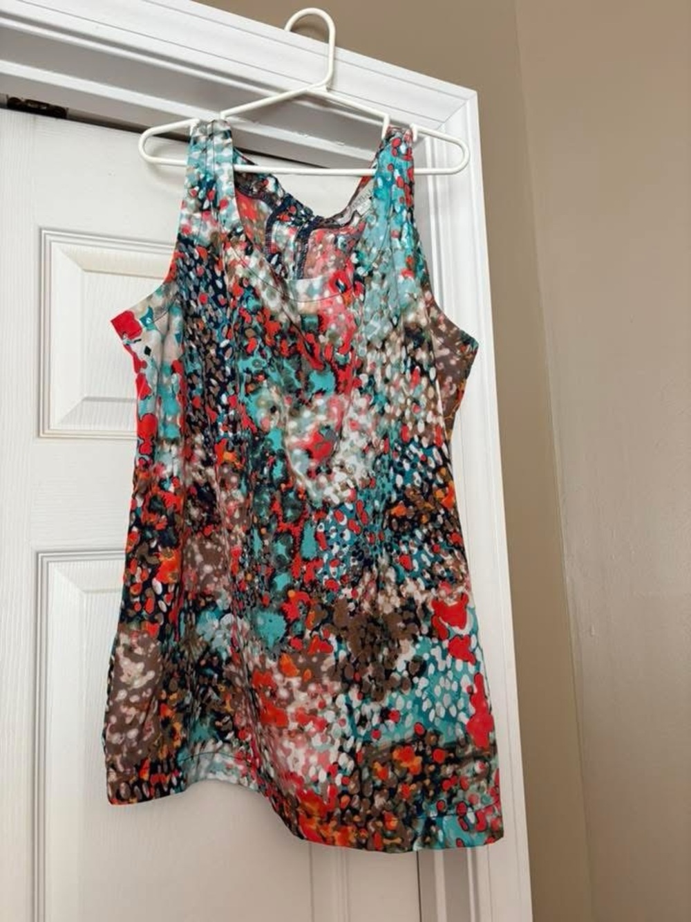 Multicolor Abstract Print Sleeveless Tank Top